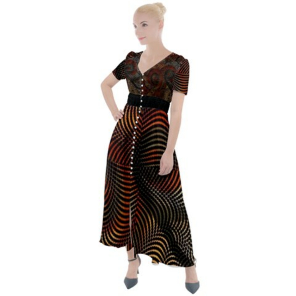 Button Up Short Sleeve Maxi